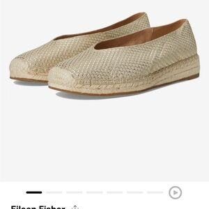 Eileen Fisher Petals Women's Gold espadrilles. NWOT. Size 9.5